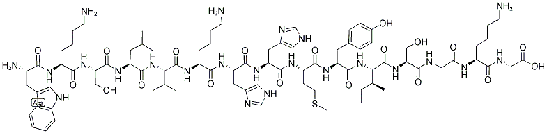 H-TRP-LYS-SER-LEU-VAL-LYS-HIS-HIS-MET-TYR-ILE-SER-GLY-LYS-ALA-OH Struktur