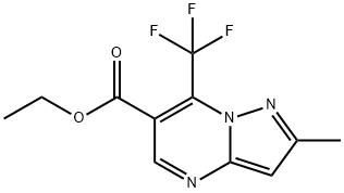 ETHYL 2-METHYL-7-(TRIFLUOROMETHYL)PYRAZOLO[1,5-A]PYRIMIDINE-6-CARBOXYLATE Struktur