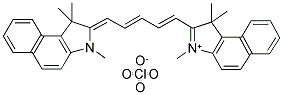 (2-[5-(1,3-DIHYDRO-1,1,3-TRIMETHYL-2H-BENZO[E]INDOL-2-YLIDENE)-PENTA-1,3-DIENYL]-1,1,3-TRIMETHYL-1H-BENZO[E]INDOLIUM PERCHLORATE) Struktur