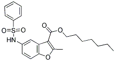 HEPTYL 2-METHYL-5-(PHENYLSULFONAMIDO)BENZOFURAN-3-CARBOXYLATE Struktur