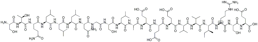 H-SER-THR-GLN-LEU-LEU-LEU-ASN-GLY-SER-LEU-ALA-GLU-GLU-GLU-VAL-VAL-ILE-ARG-SER-GLU-OH Struktur