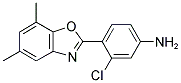 3-CHLORO-4-(5,7-DIMETHYL-1,3-BENZOXAZOL-2-YL)ANILINE Struktur