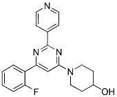 1-[6-(2-FLUOROPHENYL)-2-PYRIDIN-4-YLPYRIMIDIN-4-YL]PIPERIDIN-4-OL Struktur