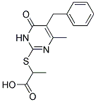 2-[(5-BENZYL-4-METHYL-6-OXO-1,6-DIHYDROPYRIMIDIN-2-YL)THIO]PROPANOIC ACID Struktur