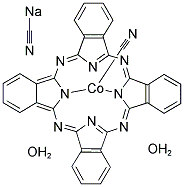 SODIUM DICYANO(PHTHALOCYANINATO)COBALT(III)2.5-WATER Struktur