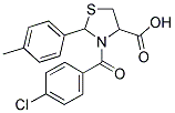 3-(4-CHLORO-BENZOYL)-2-P-TOLYL-THIAZOLIDINE-4-CARBOXYLIC ACID Struktur