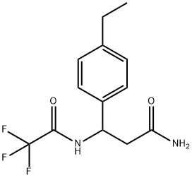 3-(4-ETHYLPHENYL)-3-[(2,2,2-TRIFLUOROACETYL)AMINO]PROPANAMIDE Struktur