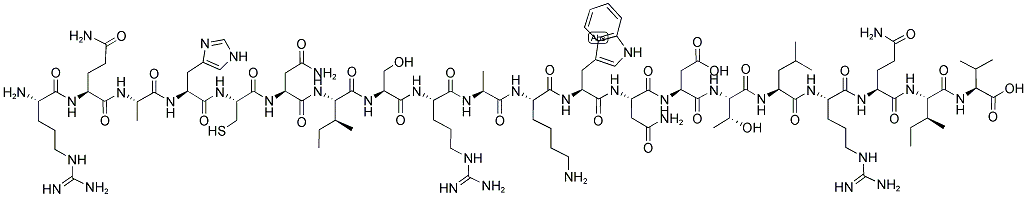 H-ARG-GLN-ALA-HIS-CYS-ASN-ILE-SER-ARG-ALA-LYS-TRP-ASN-ASP-THR-LEU-ARG-GLN-ILE-VAL-OH