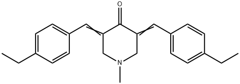 3,5-BIS[(4-ETHYLPHENYL)METHYLENE]-1-METHYLTETRAHYDRO-4(1H)-PYRIDINONE Struktur