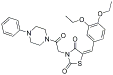 (E)-5-(3,4-DIETHOXYBENZYLIDENE)-3-(2-OXO-2-(4-PHENYLPIPERAZIN-1-YL)ETHYL)THIAZOLIDINE-2,4-DIONE Struktur