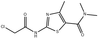 2-(2-CHLORO-ACETYLAMINO)-4-METHYL-THIAZOLE-5-CARBOXYLIC ACID DIMETHYLAMIDE Struktur