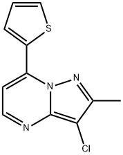 3-CHLORO-2-METHYL-7-(2-THIENYL)PYRAZOLO[1,5-A]PYRIMIDINE Struktur