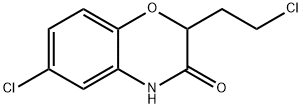 6-CHLORO-2-(2-CHLOROETHYL)-2H-1,4-BENZOXAZIN-3(4H)-ONE Struktur