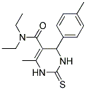 6-METHYL-2-THIOXO-4-P-TOLYL-1,2,3,4-TETRAHYDRO-PYRIMIDINE-5-CARBOXYLIC ACID DIETHYLAMIDE Struktur