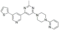 2-METHYL-4-(4-PYRIDIN-2-YL-PIPERAZIN-1-YL)-6-(5-THIOPHEN-2-YL-PYRIDIN-3-YL)-PYRIMIDINE Struktur