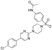 N-[4-((4-(5-(4-CHLOROPHENYL)PYRIMIDIN-2-YL)PIPERAZIN-1-YL)SULPHONYL)PHENYL]ACETAMIDE Struktur