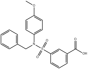 3-[BENZYL-(4-METHOXY-PHENYL)-SULFAMOYL]-BENZOIC ACID Struktur