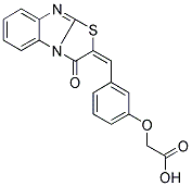 {3-[(E)-(3-OXO[1,3]THIAZOLO[3,2-A]BENZIMIDAZOL-2(3H)-YLIDENE)METHYL]PHENOXY}ACETIC ACID Struktur