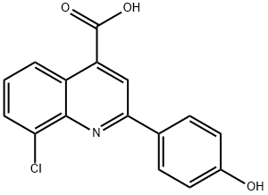 8-CHLORO-2-(4-HYDROXY-PHENYL)-QUINOLINE-4-CARBOXYLIC ACID Struktur