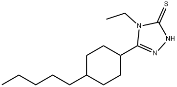 4-ETHYL-5-(4-PENTYLCYCLOHEXYL)-4H-1,2,4-TRIAZOL-3-YLHYDROSULFIDE Struktur