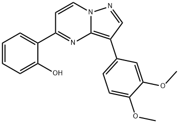 2-[3-(3,4-DIMETHOXYPHENYL)PYRAZOLO[1,5-A]PYRIMIDIN-5-YL]BENZENOL Struktur