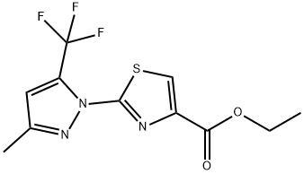 ETHYL 2-[3-METHYL-5-(TRIFLUOROMETHYL)-1H-PYRAZOL-1-YL]-1,3-THIAZOLE-4-CARBOXYLATE Struktur