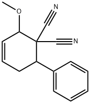 2-METHOXY-6-PHENYLCYCLOHEX-3-ENE-1,1-DICARBONITRILE Struktur