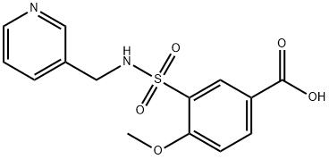 4-METHOXY-3-[(PYRIDIN-3-YLMETHYL)-SULFAMOYL]-BENZOIC ACID Struktur