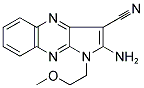 2-AMINO-1-(2-METHOXY-ETHYL)-1H-PYRROLO[2,3-B]QUINOXALINE-3-CARBONITRILE Struktur