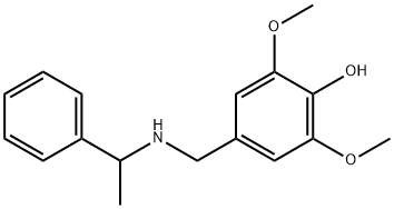 2,6-DIMETHOXY-4-[(1-PHENYL-ETHYLAMINO)-METHYL]-PHENOL Struktur