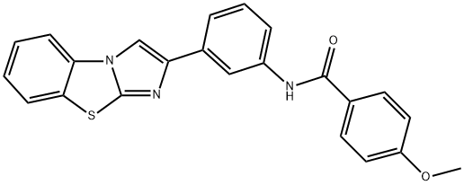 N-(3-IMIDAZO[2,1-B][1,3]BENZOTHIAZOL-2-YLPHENYL)-4-METHOXYBENZENECARBOXAMIDE Struktur