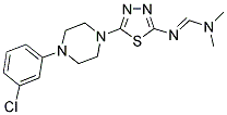 N'-{5-[4-(3-CHLOROPHENYL)PIPERAZIN-1-YL]-1,3,4-THIADIAZOL-2-YL}-N,N-DIMETHYLIMIDOFORMAMIDE Struktur