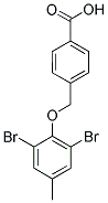 4-(2,6-DIBROMO-4-METHYL-PHENOXYMETHYL)-BENZOIC ACID Struktur