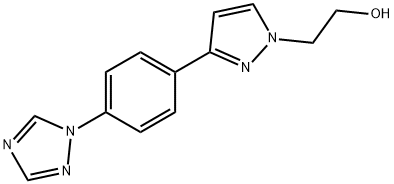 2-(3-[4-(1H-1,2,4-TRIAZOL-1-YL)PHENYL]-1H-PYRAZOL-1-YL)-1-ETHANOL Struktur