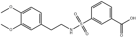 3-([(3,4-DIMETHOXYPHENETHYL)AMINO]SULFONYL)BENZOIC ACID Struktur