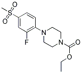 ETHYL 4-[2-FLUORO-4-(METHYLSULFONYL)PHENYL]PIPERAZINE-1-CARBOXYLATE Struktur