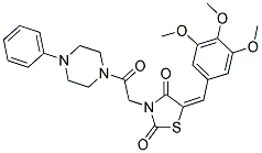 (E)-3-(2-OXO-2-(4-PHENYLPIPERAZIN-1-YL)ETHYL)-5-(3,4,5-TRIMETHOXYBENZYLIDENE)THIAZOLIDINE-2,4-DIONE Struktur