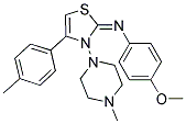 (E)-4-METHOXY-N-(3-(4-METHYLPIPERAZIN-1-YL)-4-P-TOLYLTHIAZOL-2(3H)-YLIDENE)BENZENAMINE Struktur