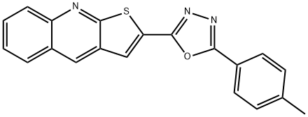 2-[5-(4-METHYLPHENYL)-1,3,4-OXADIAZOL-2-YL]THIENO[2,3-B]QUINOLINE Struktur