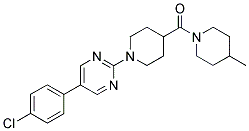 1-[(1-(5-(4-CHLOROPHENYL)PYRIMIDIN-2-YL)PIPERIDIN-4-YL)CARBONYL]-4-METHYLPIPERIDINE Struktur