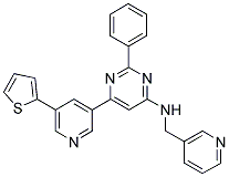 2-PHENYL-N-(PYRIDIN-3-YLMETHYL)-6-(5-THIEN-2-YLPYRIDIN-3-YL)PYRIMIDIN-4-AMINE Struktur