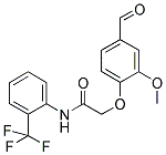 2-(4-FORMYL-2-METHOXY-PHENOXY)-N-(2-TRIFLUOROMETHYL-PHENYL)-ACETAMIDE Struktur