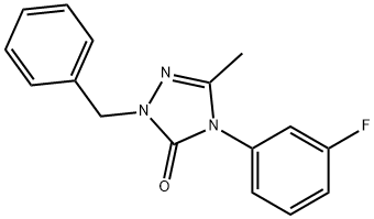 2-BENZYL-4-(3-FLUOROPHENYL)-5-METHYL-2,4-DIHYDRO-3H-1,2,4-TRIAZOL-3-ONE Struktur