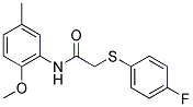 2-[(4-FLUOROPHENYL)SULFANYL]-N-(2-METHOXY-5-METHYLPHENYL)ACETAMIDE Struktur