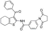 N-(3-BENZOYL-4,5,6,7-TETRAHYDROBENZO[B]THIOPHEN-2-YL)-3-(2,5-DIOXOPYRROLIDIN-1-YL)BENZAMIDE Struktur