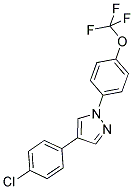 4-(4-CHLOROPHENYL)-1-[4-(TRIFLUOROMETHOXY)PHENYL]-1H-PYRAZOLE Struktur