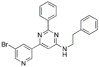 6-(5-BROMOPYRIDIN-3-YL)-2-PHENYL-N-(2-PHENYLETHYL)PYRIMIDIN-4-AMINE Struktur