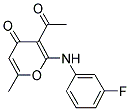 3-ACETYL-2-(3-FLUORO-PHENYLAMINO)-6-METHYL-PYRAN-4-ONE Struktur