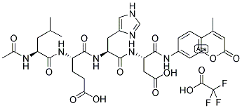 AC-LEU-GLU-HIS-ASP-AMC TFA SALT Struktur