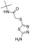 2-[(5-AMINO-1,3,4-THIADIAZOL-2-YL)THIO]-N-(TERT-BUTYL)ACETAMIDE Struktur